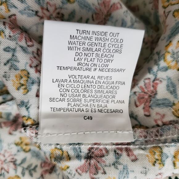 AUW Womens 1X Floral Wrap‎ Dress Deep V Adjustable Straps Lightweight New - Picture 7 of 8